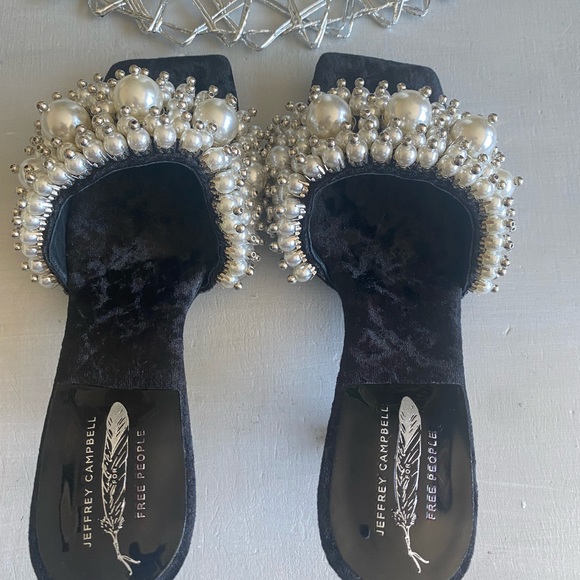 New Free People Jeffrey Campbell Portia Pearl Heels.     Size Us 6 - Picture 7 of 12